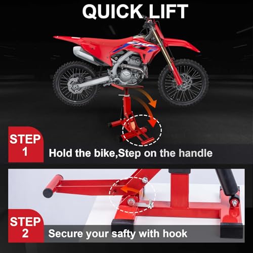 Adjustable Motorcycle Lift Stand with 450Lbs Capacity M615868