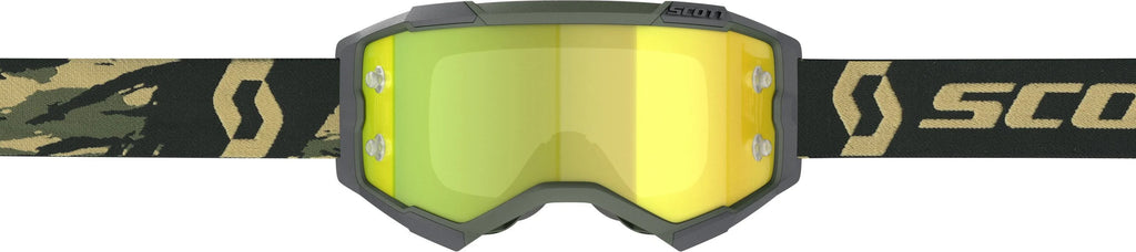 Khaki Yellow Chrome Goggle Y11712