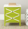 Lime Green 2-Drawer Side Table L8191