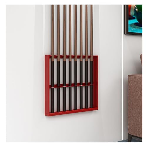 Wall Mount Pool Cue Rack Metal Holder Black 50x6x50cm R70142