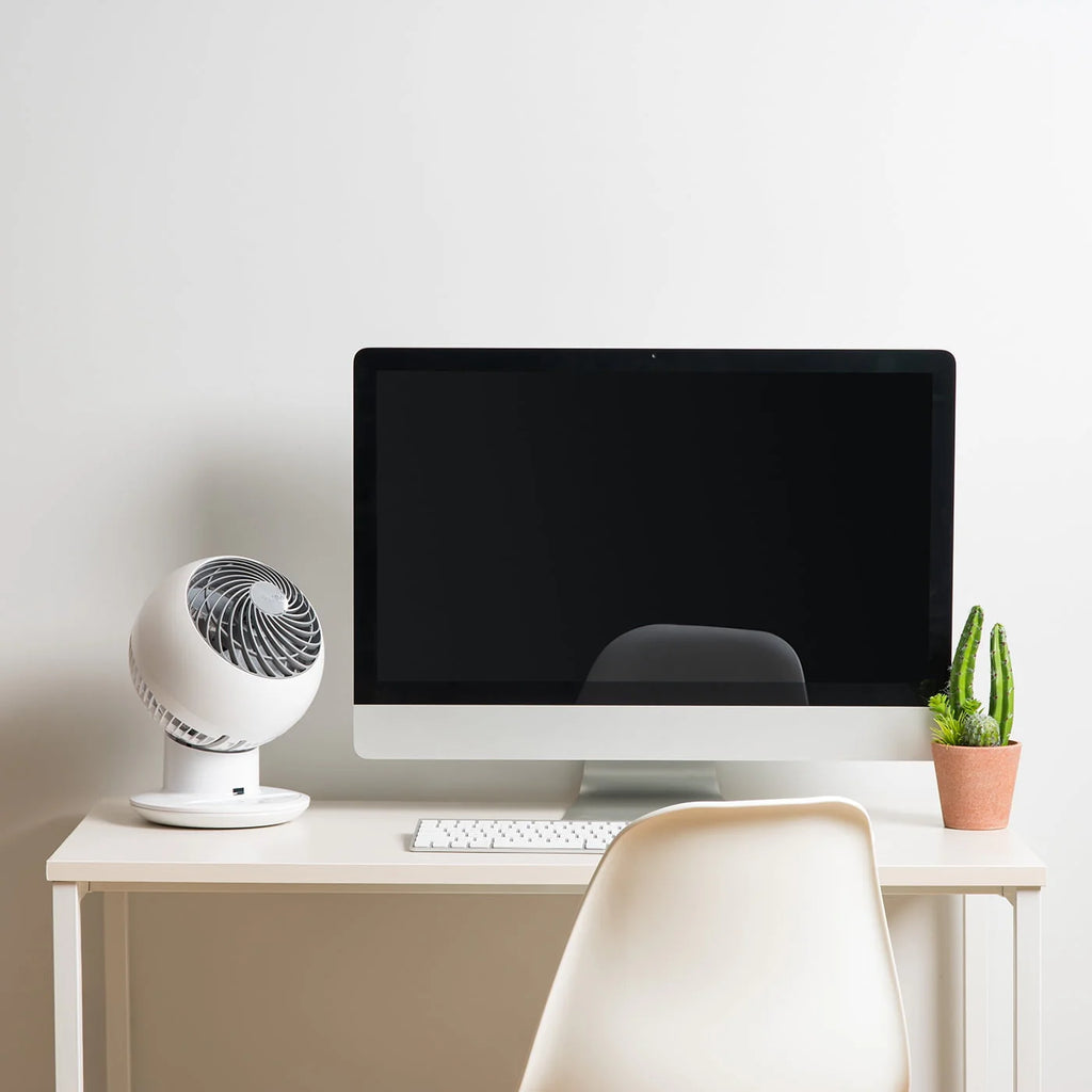 White Compact Oscillating Circulating Fan F876880