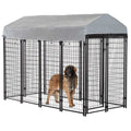 8 x 4 x 6 ft Heavy Duty Metal Dog Kennel F108