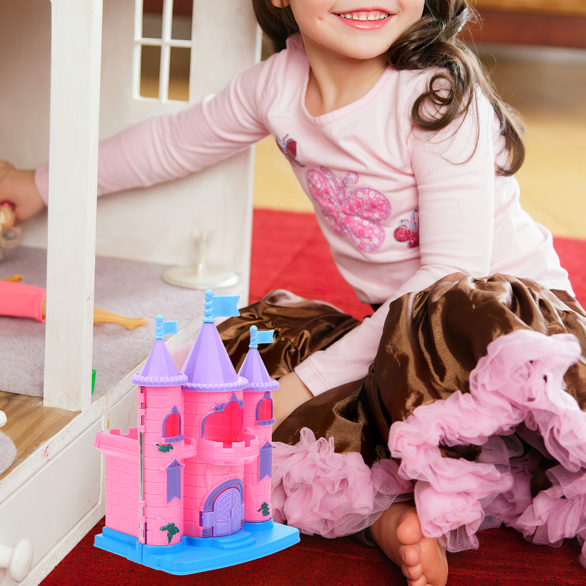 Miniature Castle Dollhouse Kit Plastic I5627