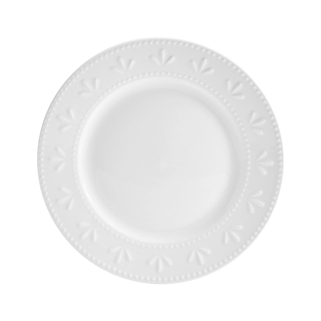 12-Piece White Porcelain Dinnerware Set T332