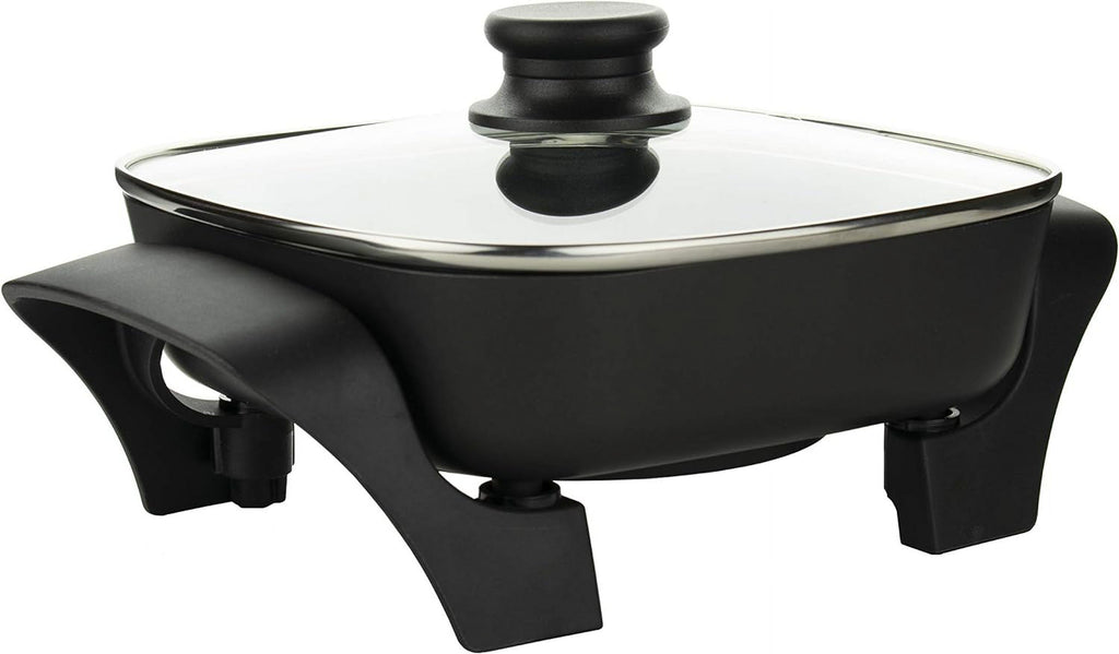 8-Inch Nonstick Electric Skillet With Glass Lid, Black M777