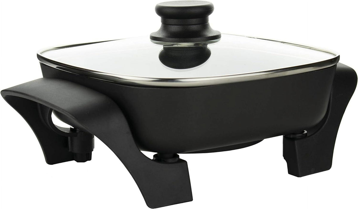 8-Inch Nonstick Electric Skillet With Glass Lid, Black M777