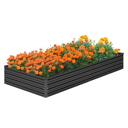 2PCS 12x4x1FT Galvanized Raised Garden Bed Kit C8587