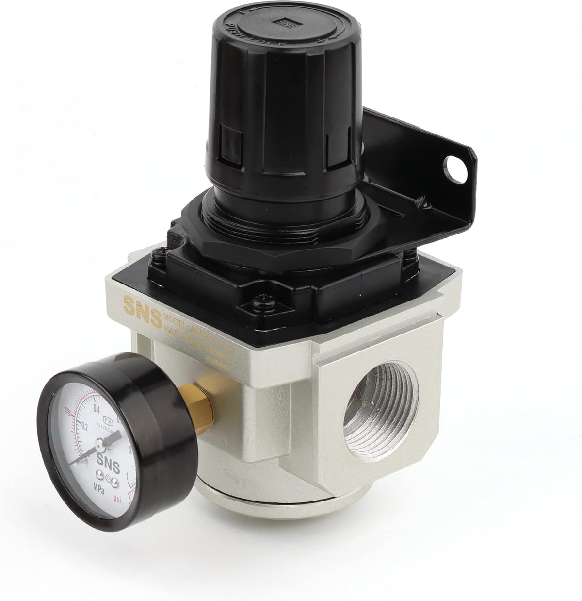 Female Thread 1'' NPT Air Pressure Regulator 0-150 PSI Adjustable, Bracket, Gauge Pack of 2 V640