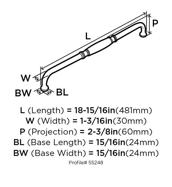 18" Center To Center Appliance Pull H6288