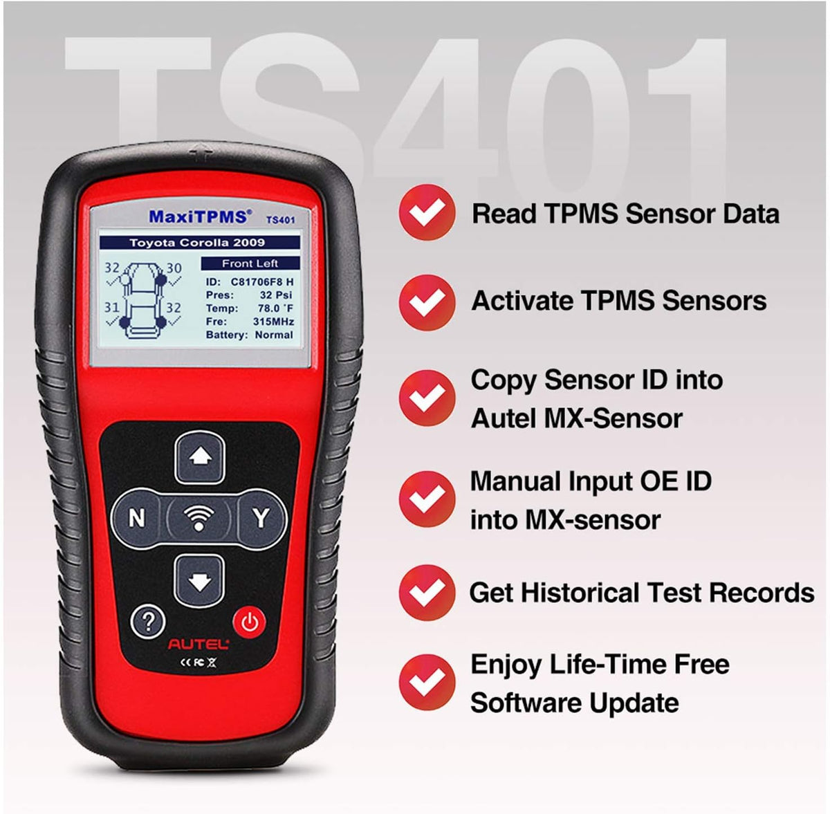 TPMS Relearn Tool for Sensor Activation Program 433/315 W58316