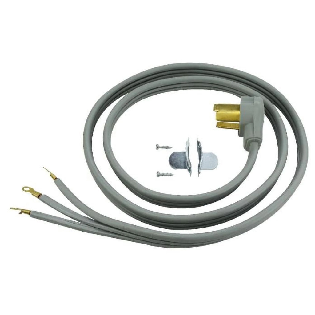 6 Feet 10/3 30 Amp Gray 3-Wire Dryer Cord (2 Pack) N937372