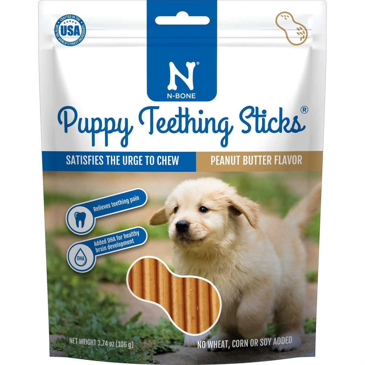 Puppy Teething Sticks Peanut Butter Flavor F5848