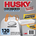 120 Count 13 Gallon Tall Kitchen Trash Bags with Drawstring O520