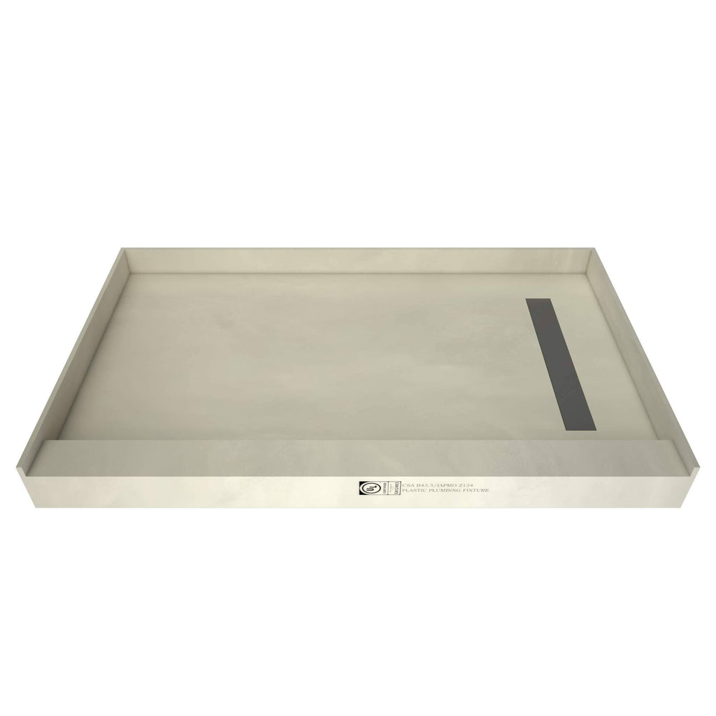 60x22 x 33x22 Single Threshold Shower Base with Drain Top V993275