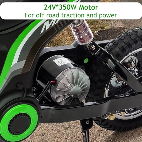 24V Electric Dirt Bike 350W Motor 14.29 MPH Dual Suspension Q56858