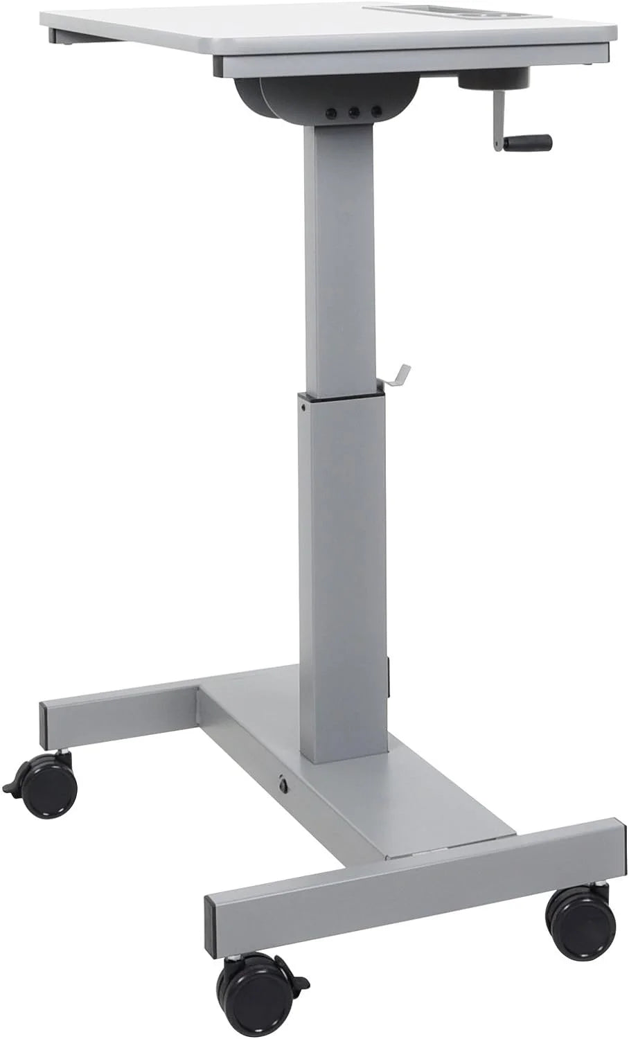 Height Adjustable Sit Stand Desk with Crank Handle and Pencil, Water Bottle Holder P1515
