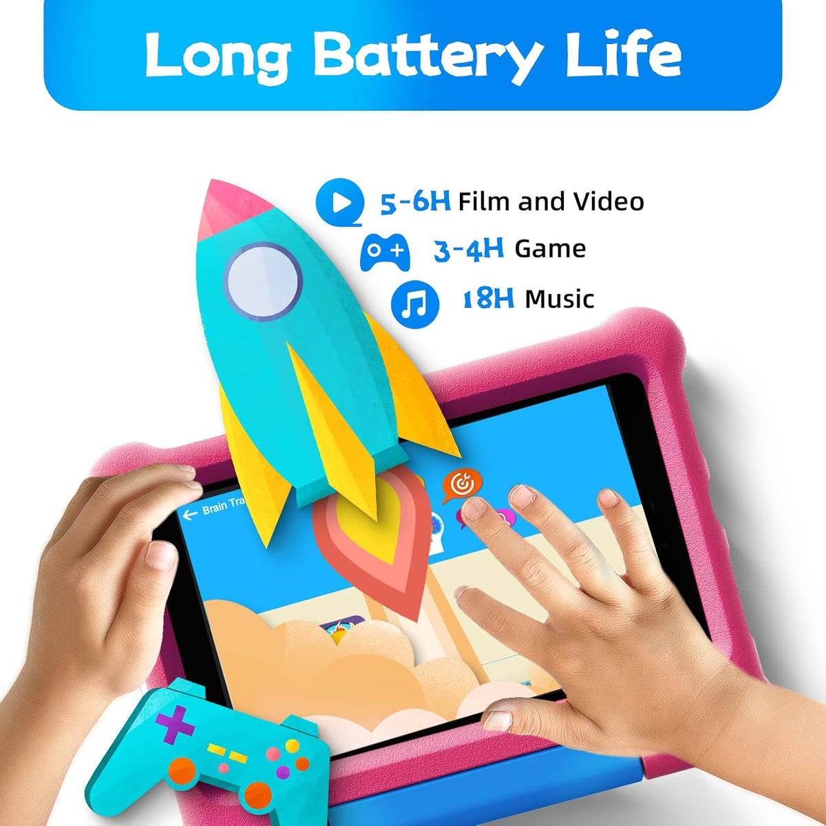 Pink Kids Tablet with Kid-Proof Case Y5855