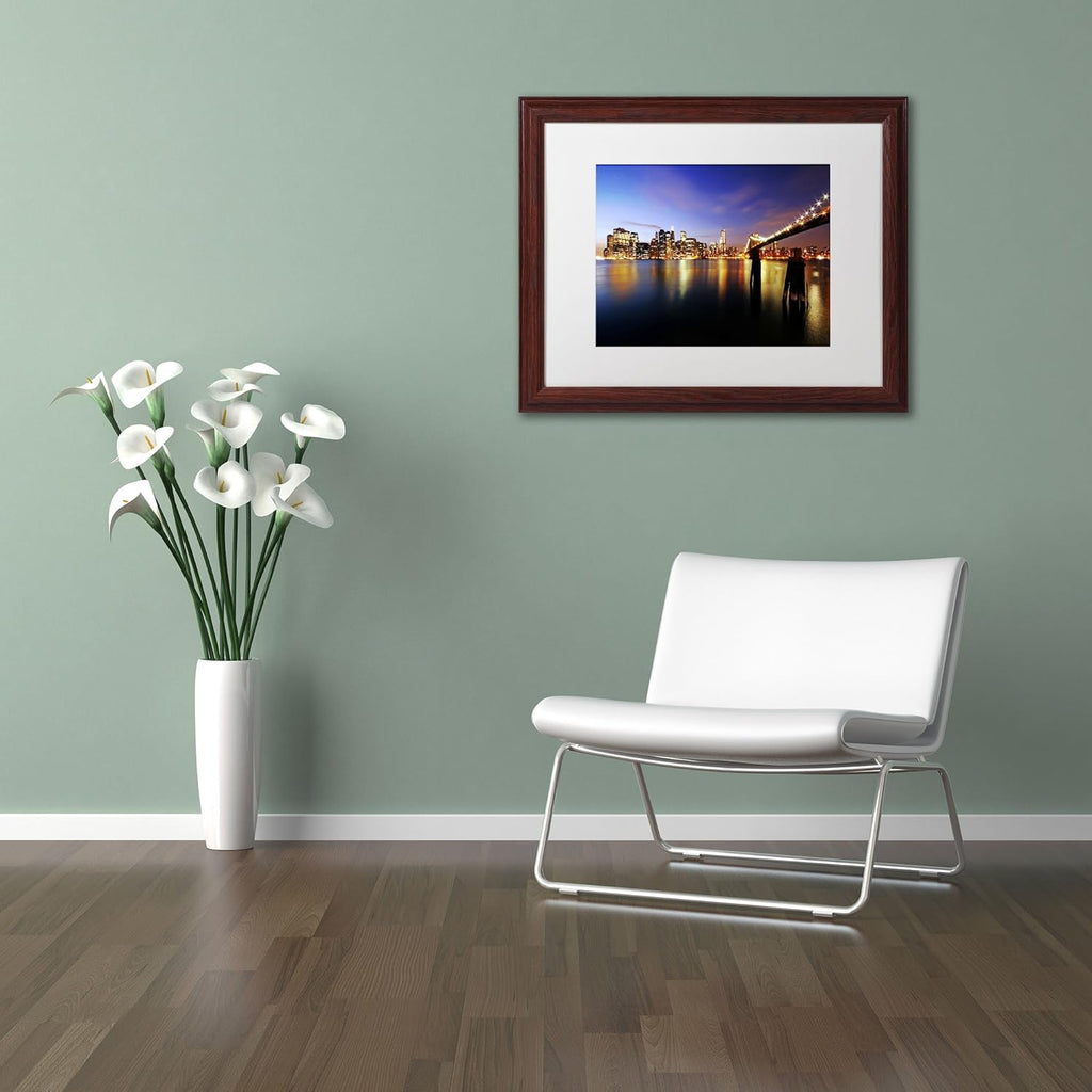16 by 20-Inch White Matte Wood Frame Artwork E6457