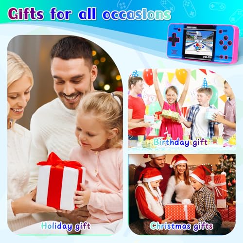 Handheld Game with 220 32-bit Video Games, 3.0” IPS Screen, Rechargeable Portable Mini Arcade X480249