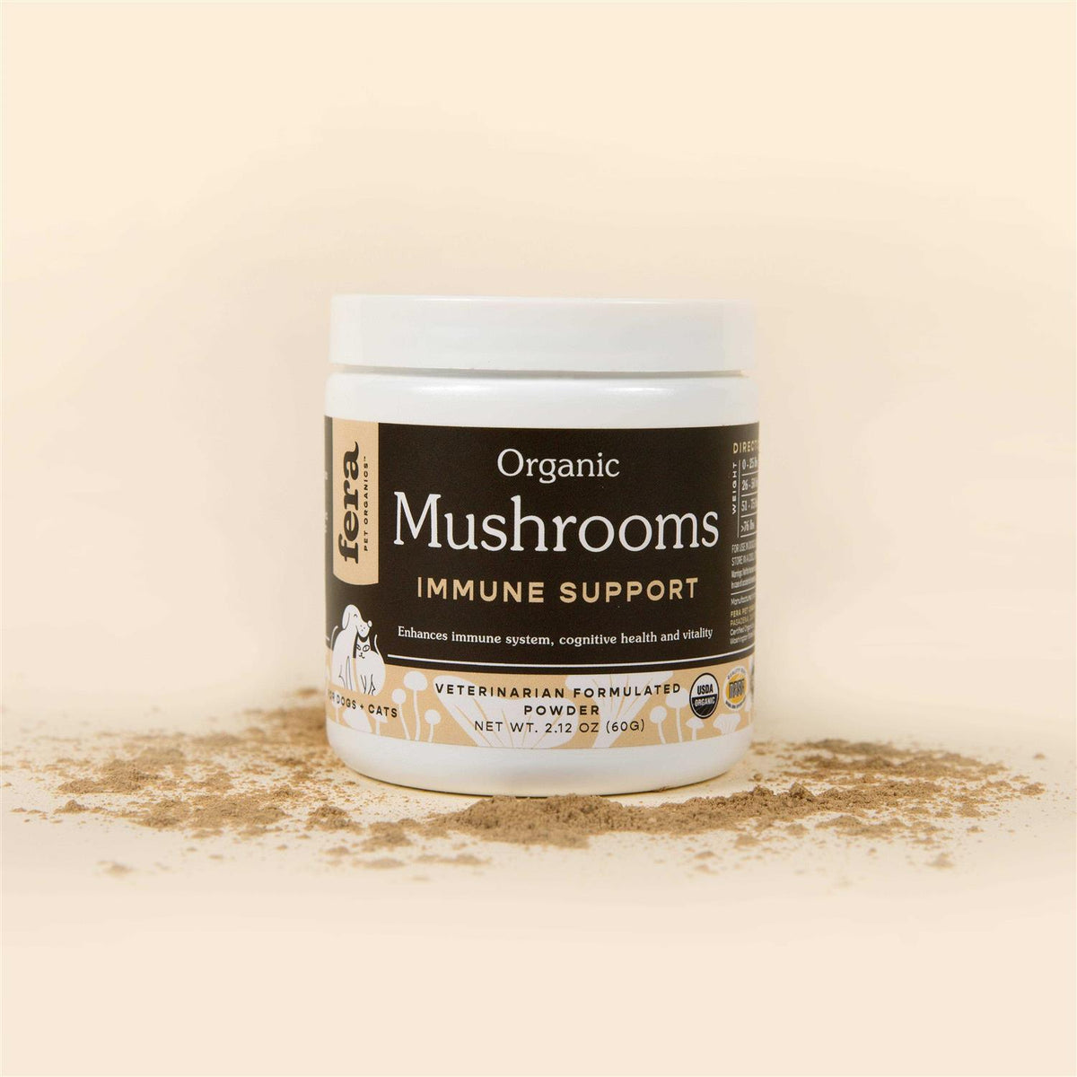 USDA Organic Mushrooms Immune Support for Dogs & Cats M6156