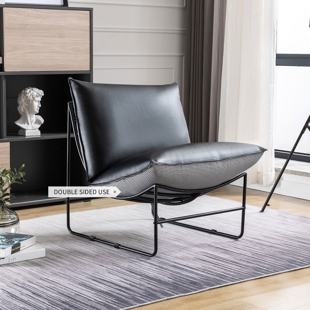 Metal Framed Accent Chair with Pillow P79312