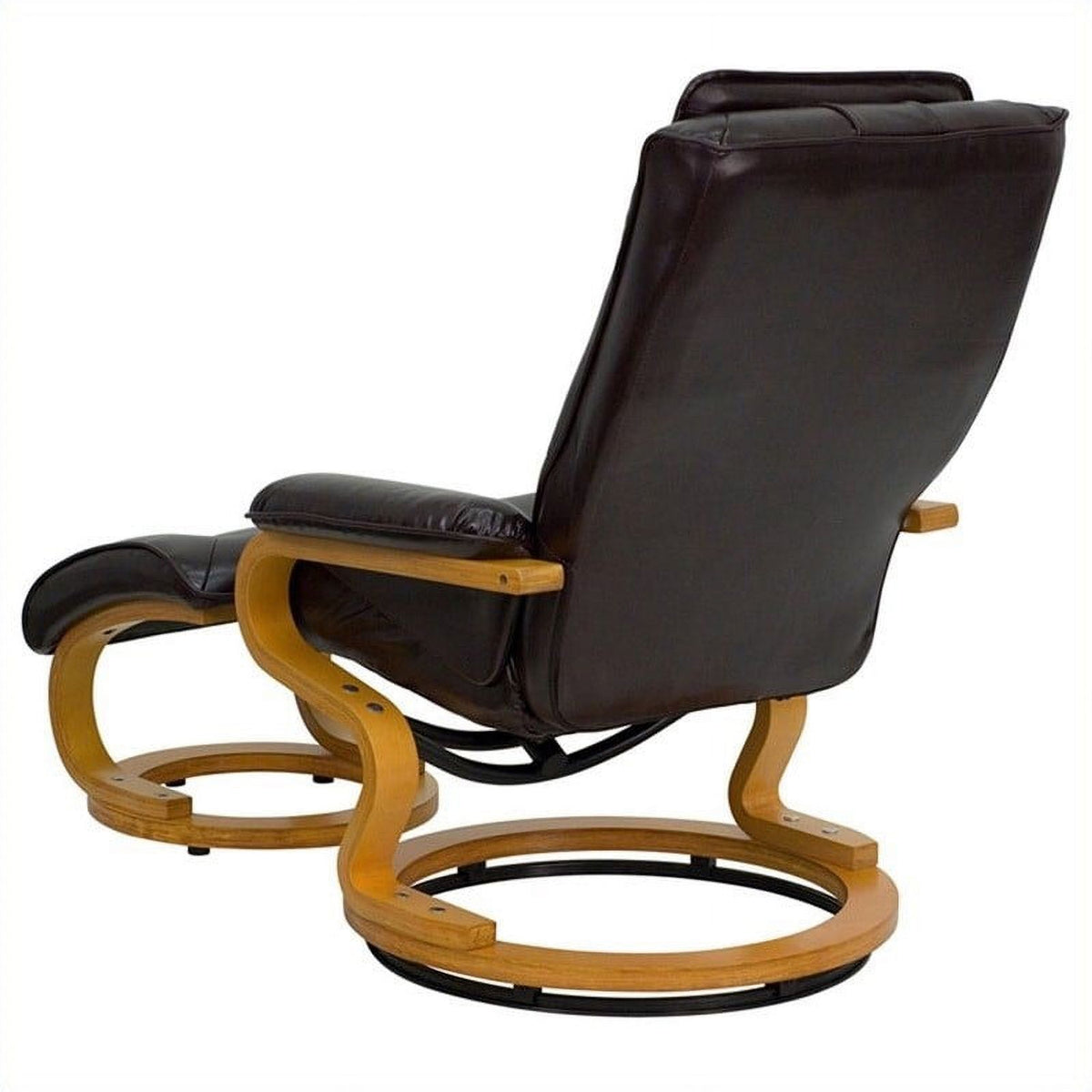 Brown LeatherSoft Recliner and Ottoman M464006