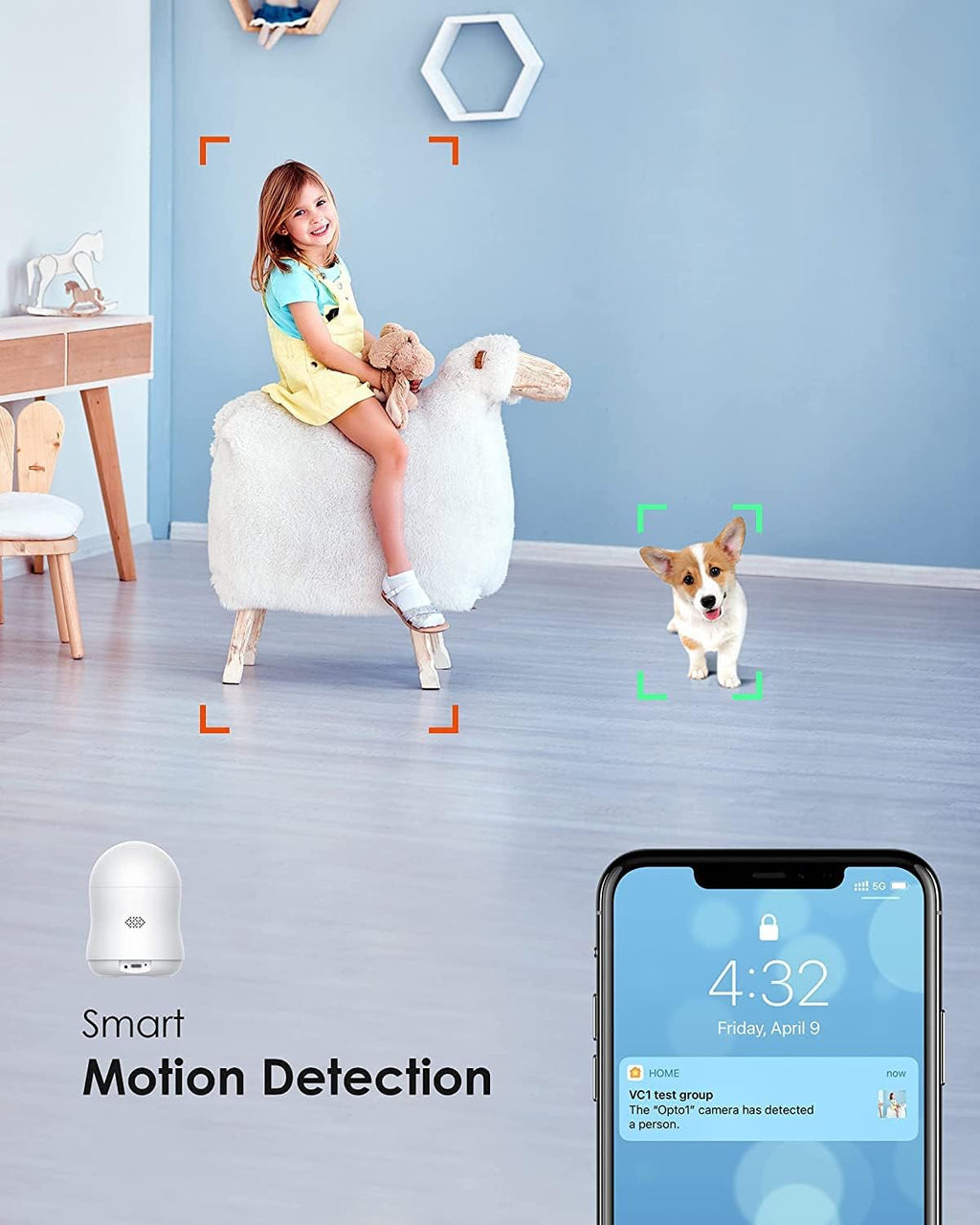 1080P HomeKit Indoor Security Camera with Night Vision and 2-Way Audio B39441