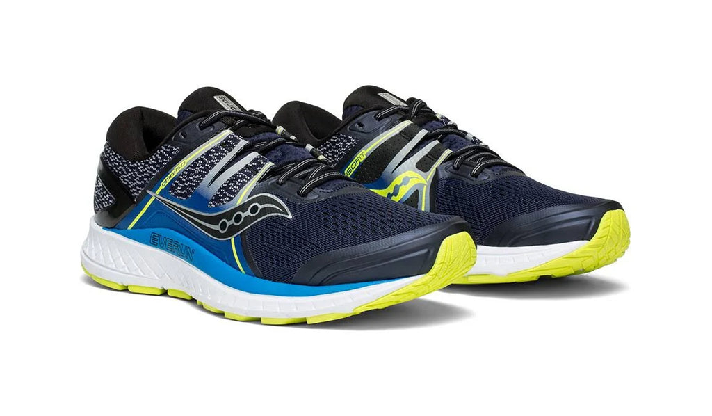 Navy Blue Citron Wide Running Shoes X675