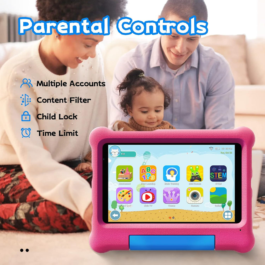 Pink Kids Tablet with Kid-Proof Case Y5855