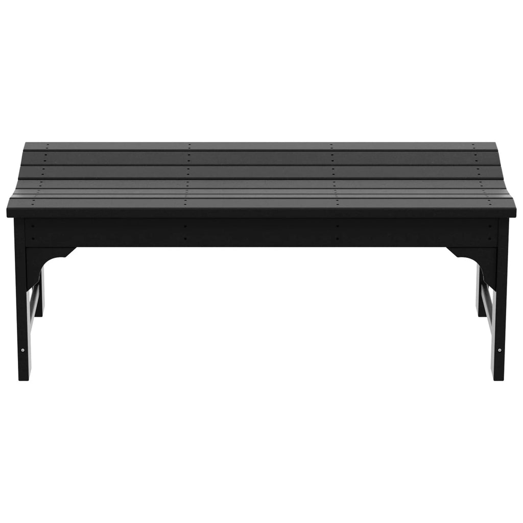 Black Backless Outdoor Patio Bench Z814