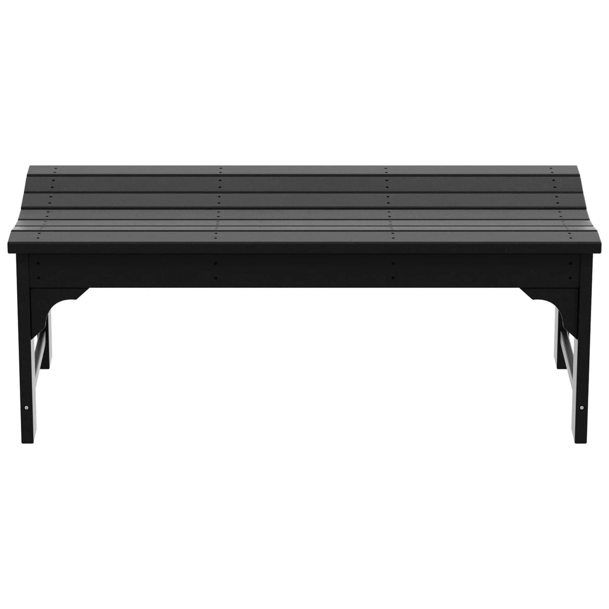Black Backless Outdoor Patio Bench Z814