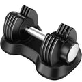 Adjustable Dumbbell Barbell 25 lbs Weight with Handle and Weight Plate, Single, Black M6600