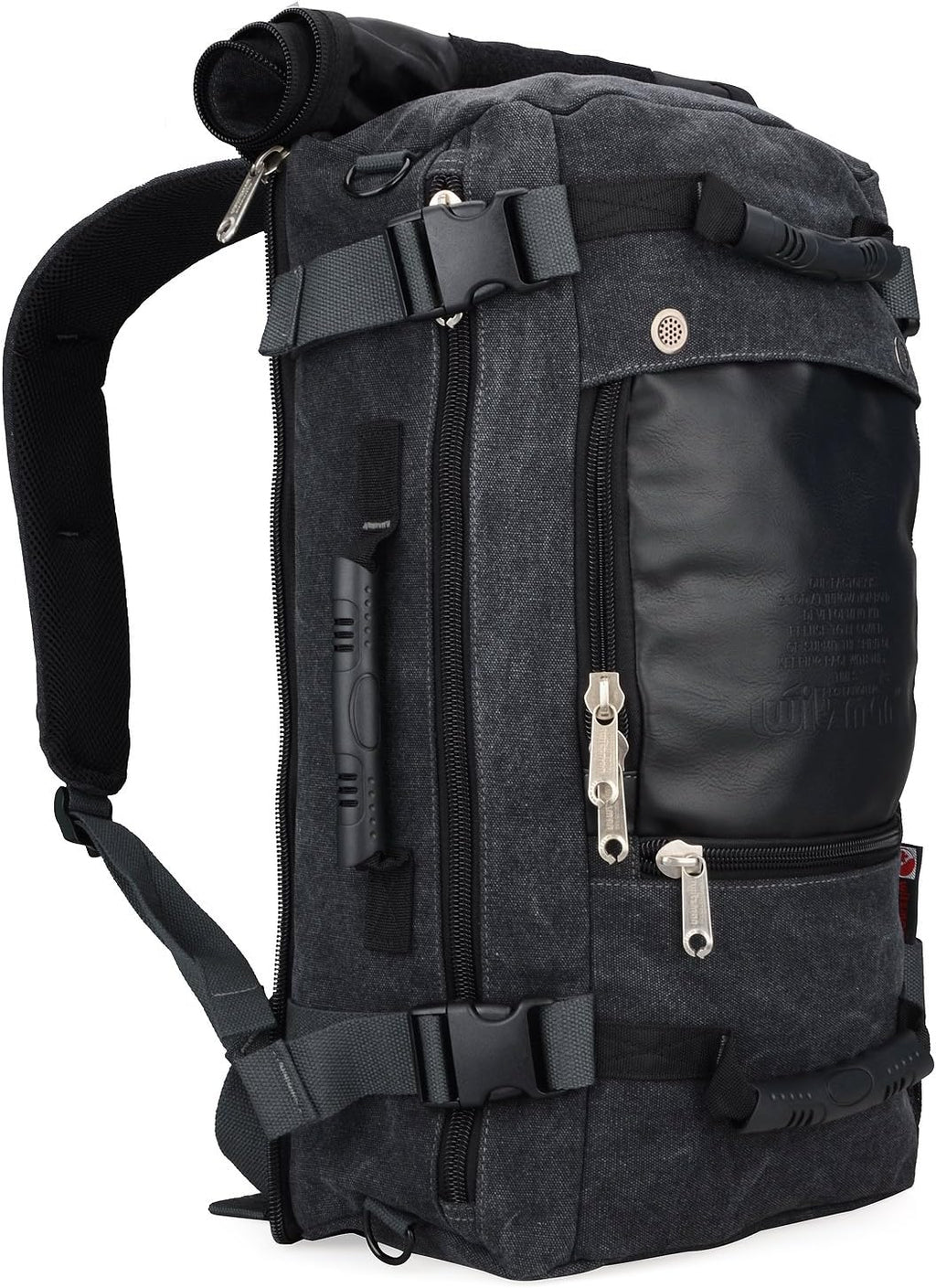 Canvas Rucksack Duffel Bag Black F5539