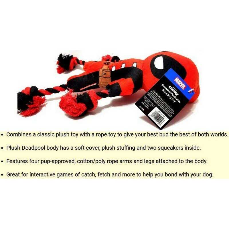 Plush Squeaky Dog Toy with Rope D8757