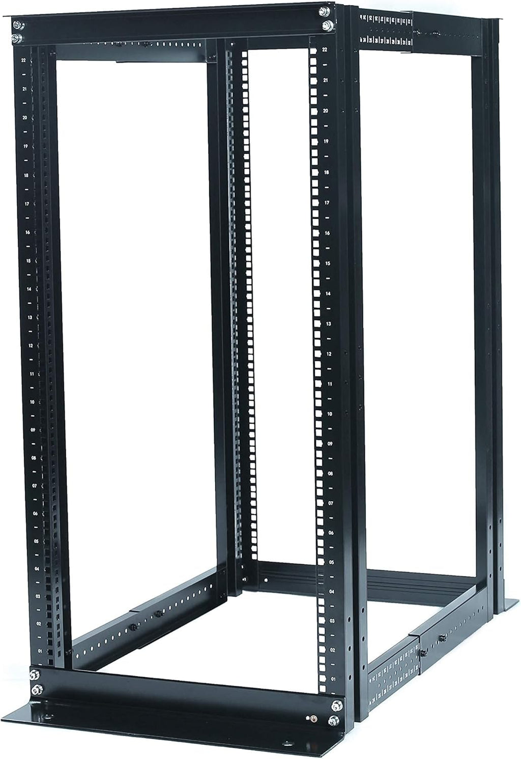 22U 4 Post Open Rack Frame Rack Enclosure 19 Inch Adjustable Depth Aluminum J28018
