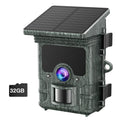Solar Powered Trail Camera with SD Card Rechargeable 4400mAh 4K 48MP WiFi Night Vision Waterproof IP66 G705728