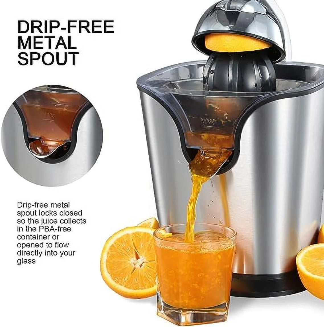 Stainless Steel Electric Citrus Juicer Press 160-Watt N641051