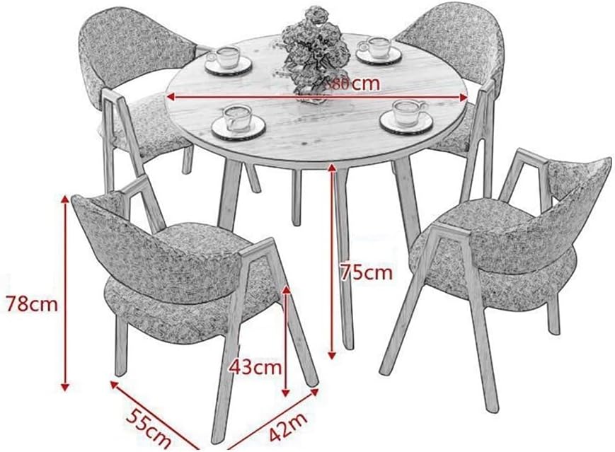 Round Faux Marble Dining Table Set with Upholstered Chair Q4121