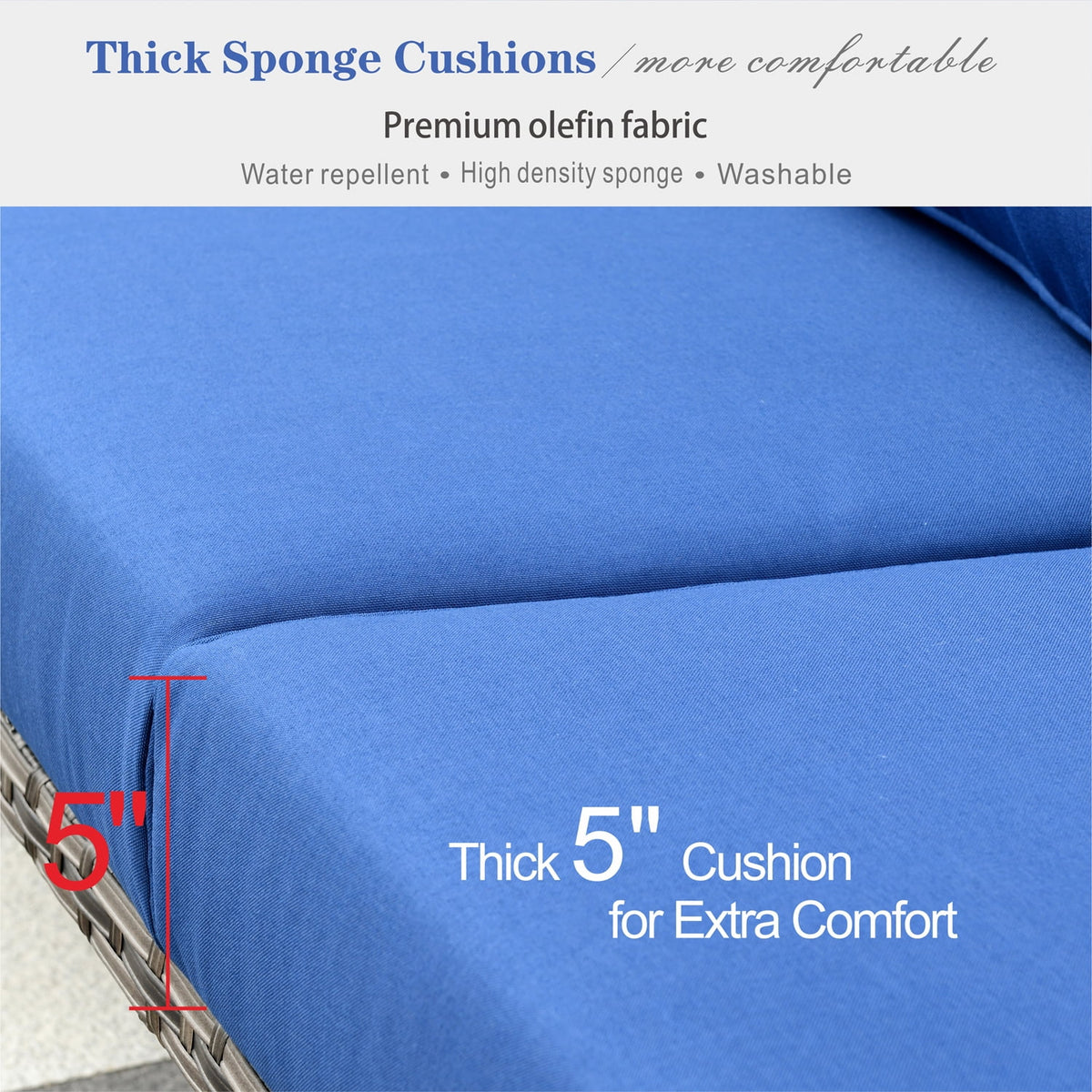 Wicker Loveseat Sofas with Cushions C60984