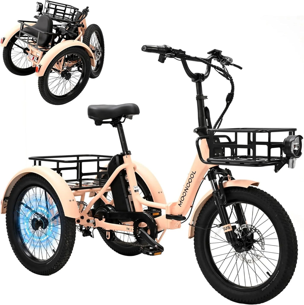 24 26 3 Wheel 350W 36V 7 Speeds Electric Tricycle with Large Basket A33525