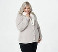 Slvr/Perl/Solid Shearling Cardi H502000