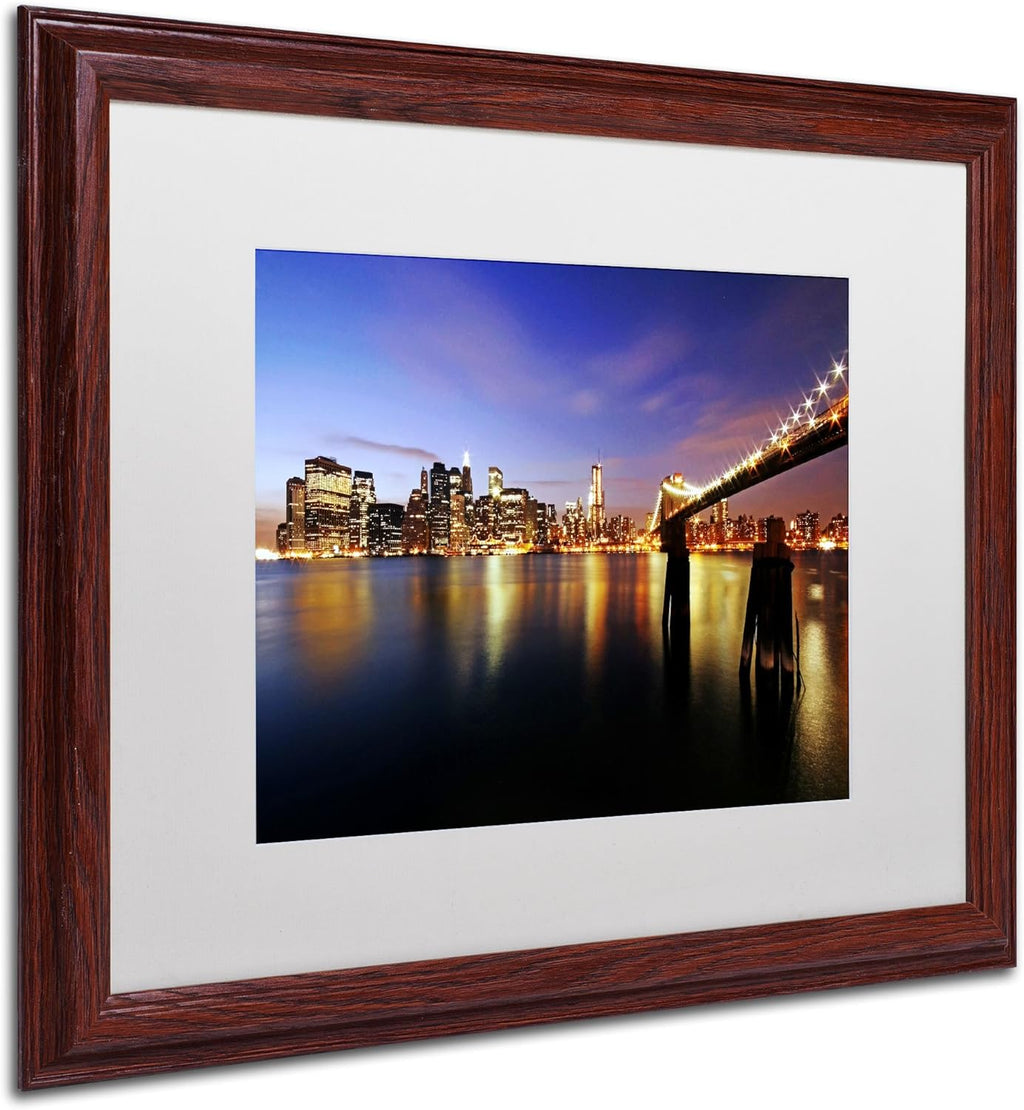 16 by 20-Inch White Matte Wood Frame Artwork E6457