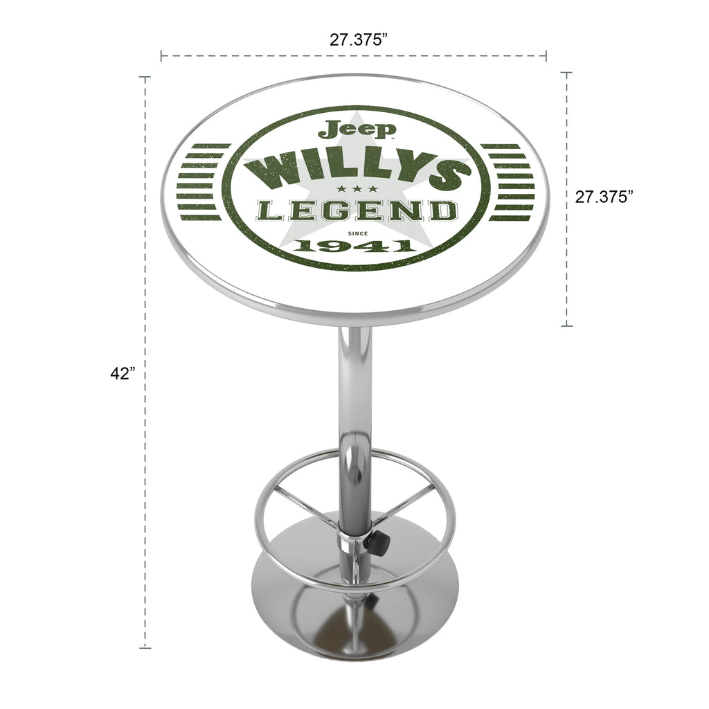 Green Bar Table with Adjustable Footrest and Acrylic Top K58634