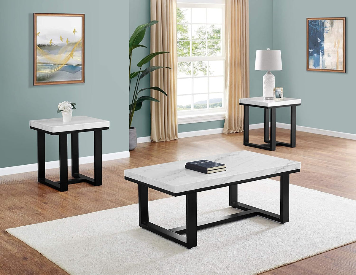 White Marble Top Cocktail Table Y884624