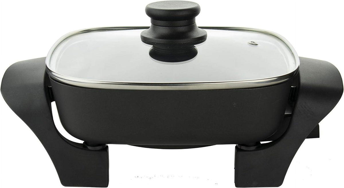 8-Inch Nonstick Electric Skillet With Glass Lid, Black M777