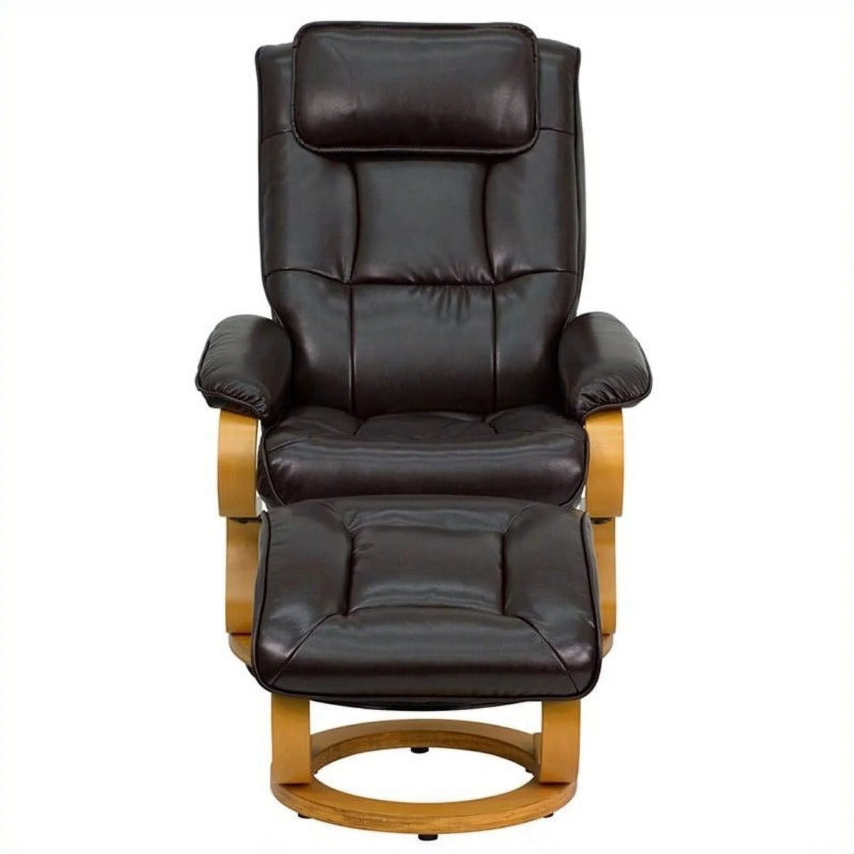 Brown LeatherSoft Recliner and Ottoman M464006
