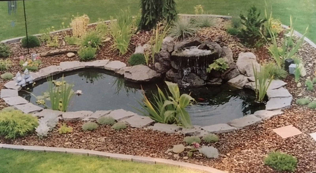 Water Garden Fountain Koi Pond Kit Liner & Pump & 5 Water Lilies C33139
