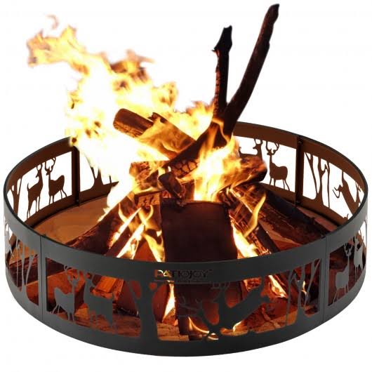 36x22 Metal Fire Pit Ring with Poker S268