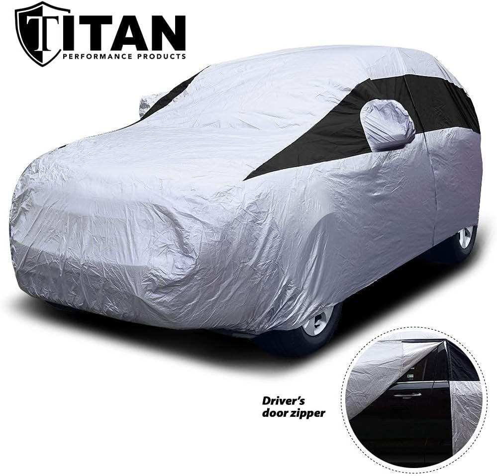 Lightweight Poly 210T Car Cover for Mid-Size SUV 188-206 F62143