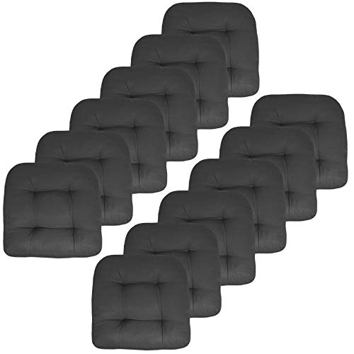 Red Tufted 19" x 19" Outdoor Chair Cushions, 4 Count O6360